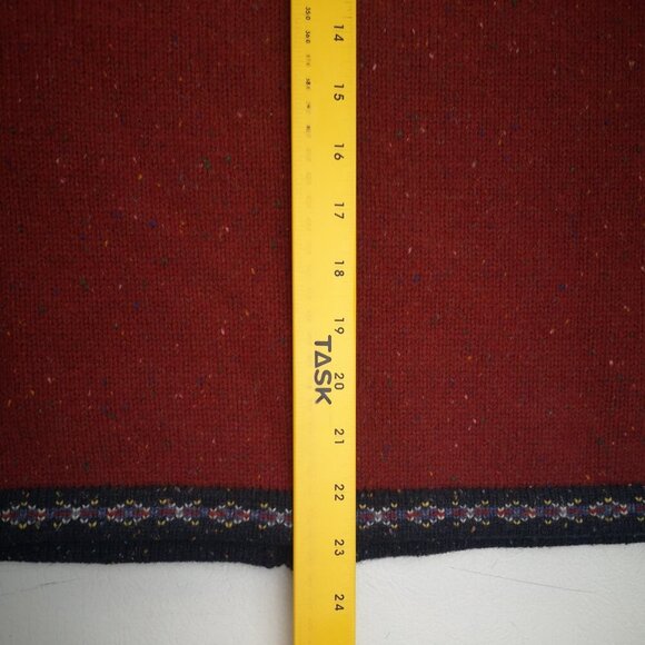 Talbots Ladies Size 8 Button Front Alpine Poppy 100% Lambswool Christmas Sweater - Picture 8 of 10